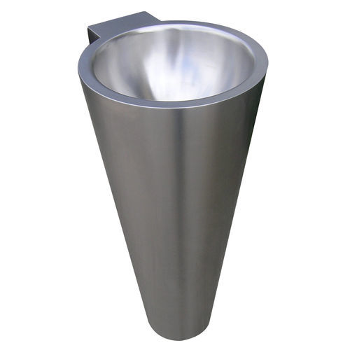 Free-standing washbasin - LP-015-S series - SUPRATECH - stainless steel / high-gloss / conical