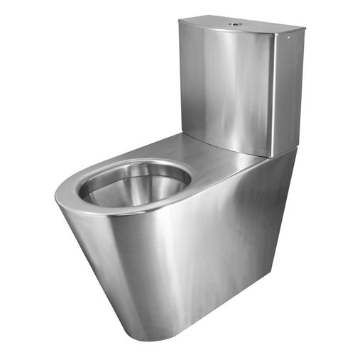 Close coupled toilet - ULTIMA - SUPRATECH - stainless steel / for public washroom / for school