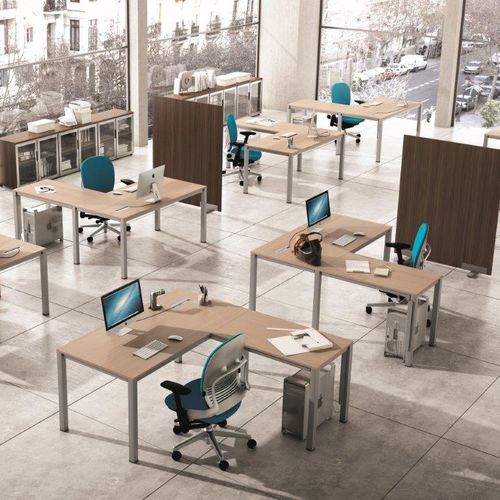 Floor-mounted office divider - HERMES - EMOBOK - desk mounted / aluminum