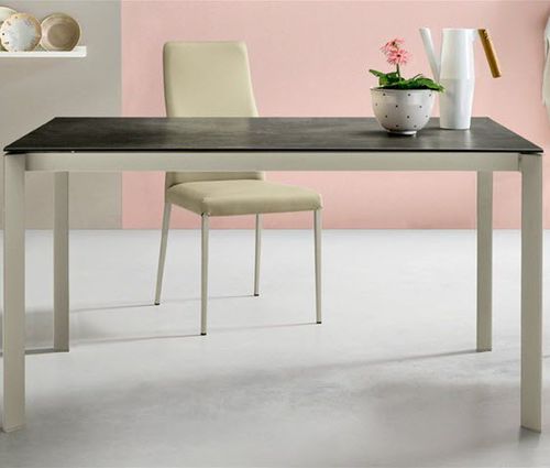 Contemporary dining table - KLASS - Castellani.it srl - lacquered wood / crystal / aluminum