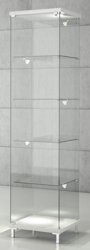 Contemporary display case - Q/45 - Castellani.it srl - with legs / glass / wooden
