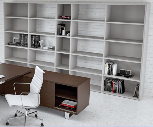 Free-standing bookcase - TITANO - Castellani.it srl - contemporary / commercial / melamine