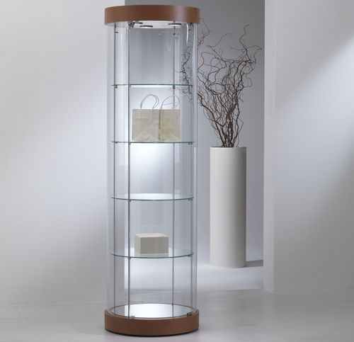 Contemporary display case - 209/RF - Castellani.it srl - with legs / glass / oak