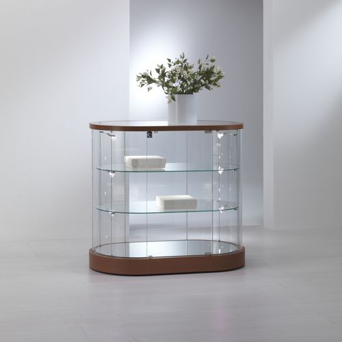 Contemporary display case - 209/OB - Castellani.it srl - with legs / glass / oak