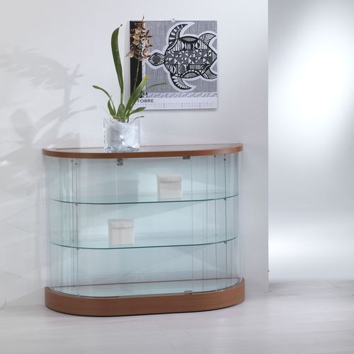 Contemporary display case - 209/MB - Castellani.it srl - with legs / glass / oak