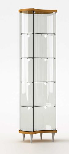 Contemporary display case - 203/ML - Castellani.it srl - with legs / glass / oak