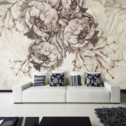 Contemporary wallpaper - BAROQUE - Skinwall - fabric / vinyl / floral