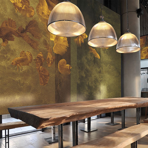 Traditional wallpaper - GOLDEN FISH - Skinwall - nonwoven fabric / fiberglass / vinyl