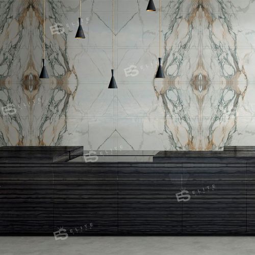 Marble tile - INTERIORS : CUCINA PAONAZZO - Elite Stone - indoor / wall / rectangular