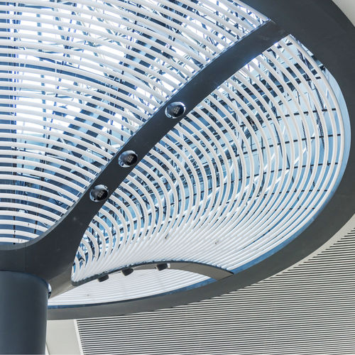 Aluminum acoustic baffle - GEOMETRIC SYSTEM  - BUTEM METAL - galvanised steel / ceiling / rectangular