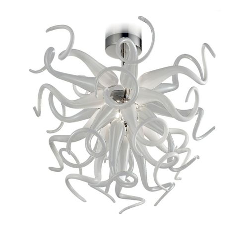 Contemporary chandelier - Medusa - Murano Lux - blown glass / Murano glass / chromed metal