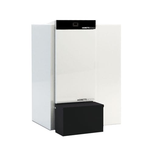 Pellet boiler stove - DUPLEX 35 - Moretti Design Gruppo - wood / contemporary / metal