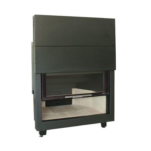 Closed wood hearth - TERMO 80  - Moretti Design Gruppo - multi-fuel / 1-sided / metal