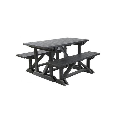 Contemporary picnic table - Jardim - Extruplas - recycled plastic / plastic base / recycled materials base
