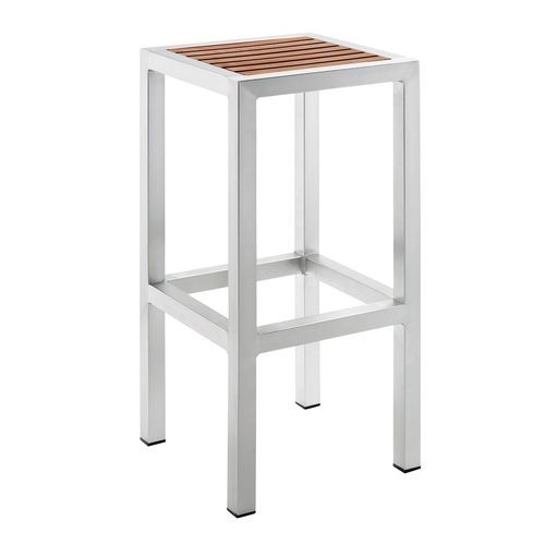 Contemporary bar stool - BAVARIA  - Thöni Josef GmbH - aluminum / aluminum base / 4-legged