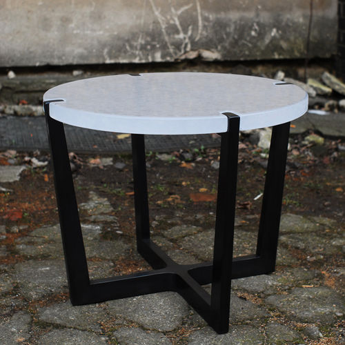 Contemporary side table - ZILE 1 AND 2 - Atelier Stefan Leo - glass / iron / round
