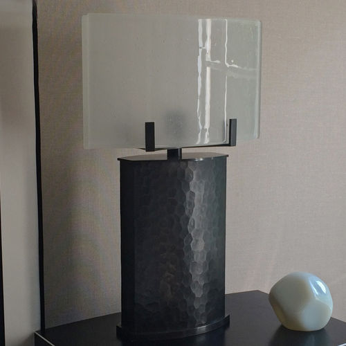 Table lamp - IDUN - Atelier Stefan Leo - iron / bronze / glass
