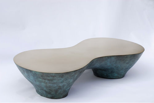Contemporary coffee table - TOMBOS - Atelier Stefan Leo - bronze / home / indoor