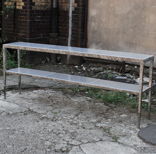 Traditional sideboard table - LABRANDA - Atelier Stefan Leo - glass / bronze / nickel
