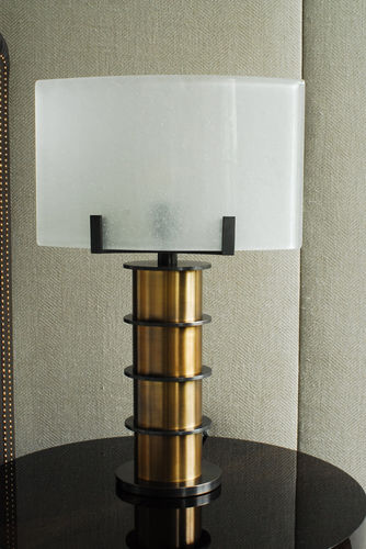 Table lamp - RADIO DAYS - Atelier Stefan Leo - bronze / glass / contemporary