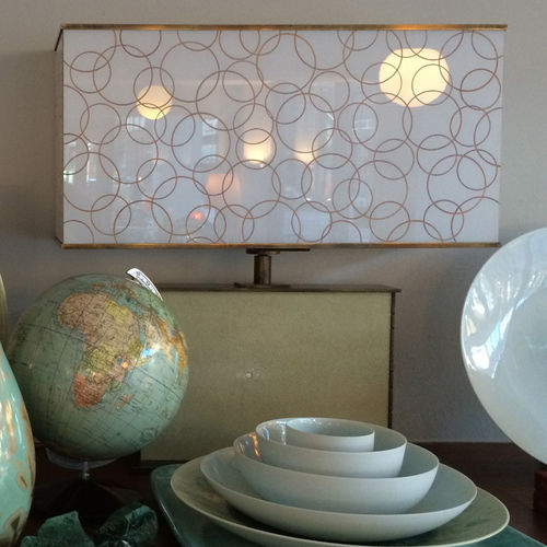 Table lamp - LAPITHOS - Atelier Stefan Leo - bronze / glass / shagreen