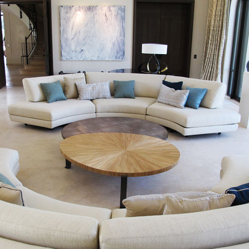 Contemporary coffee table - HELIOS - Atelier Stefan Leo - iron / bronze / round