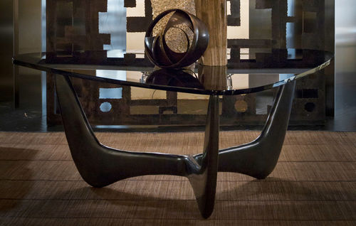 Contemporary dining table - SANDY - Atelier Stefan Leo - bronze / home / indoor