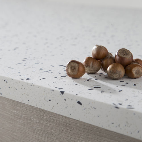 Solid Surface countertop - ICE BLUE - Minerva Work Surfaces - kitchen / white
