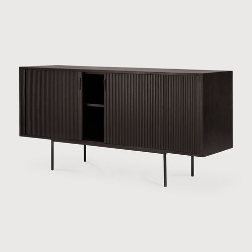 Contemporary sideboard - Roller Max - ETHNICRAFT - teak / mahogany / with swing doors