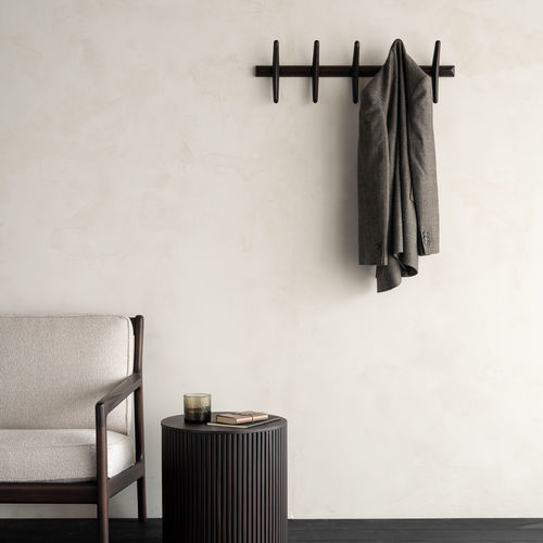 Wall-mounted coat rack - PI  - ETHNICRAFT - contemporary / mahogany / black