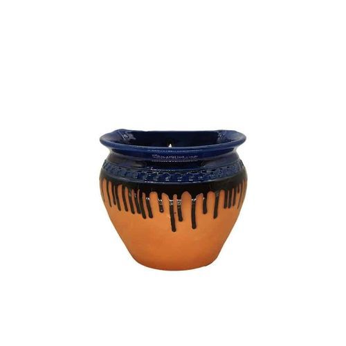 Glazed ceramic flower pot - Poterie de la Madeleine - wall-mounted / round / home
