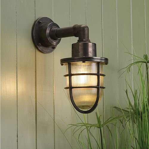 Traditional wall light - CREWE - David Hunt Lighting - outdoor / brass / lantern