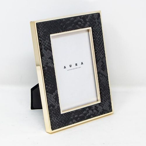 Leather frame - ZANETA - Aura London - gold