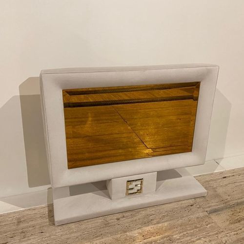 Table mirror - Signature - Fertini Casa - Art Deco / rectangular / polished brass