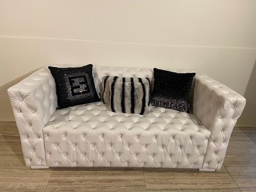 Chesterfield sofa - Lión - Fertini Casa - fabric / leather / with armrests