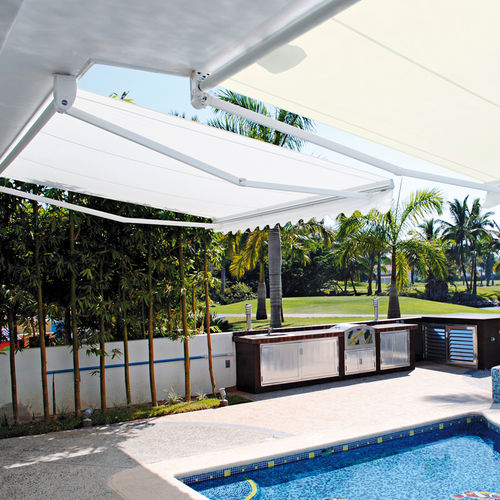 Folding-arm awning - RODAS 250 - Persax - semi-box / motorized / balcony