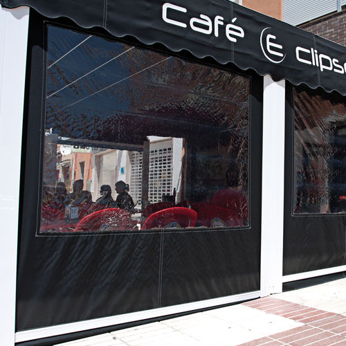 Vertical awning - WINDBREAK - Persax - manual / commercial / black
