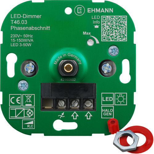 Light dimmer switch - T46.03 - Bodo Ehmann GmbH - push-button / rotary / electronic