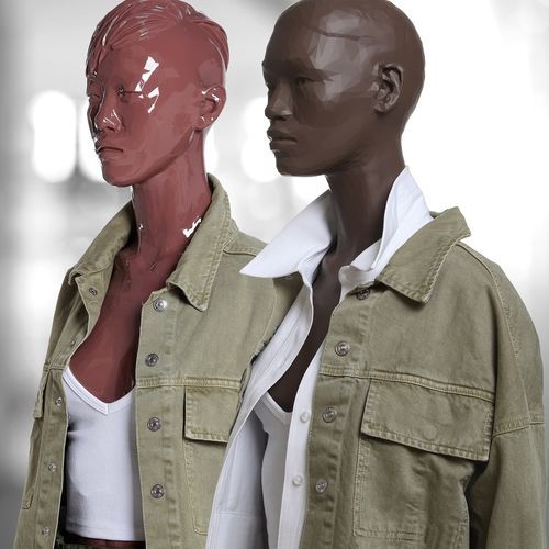 Female display mannequin - 149 ONE WORLD FACETS - WINDOW FRANCE - abstract / brown / commercial