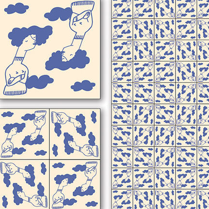 Ceramic tile - ALS NÚVOLS - Bussoga - enameled / indoor / wall