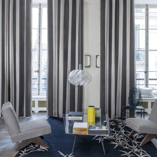 Curtain fabric - GRANDIOSO : GIOIA - FR-One - plain / FR polyester / washable