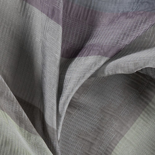 Striped sheer curtain fabric - OSIAN : OMBRE - FR-One - polyester / washable / fire-retardant
