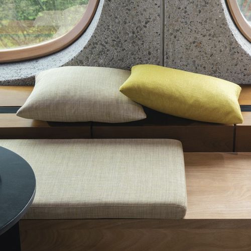 Upholstery fabric - OUZO - FR-One - for curtain / plain / FR polyester