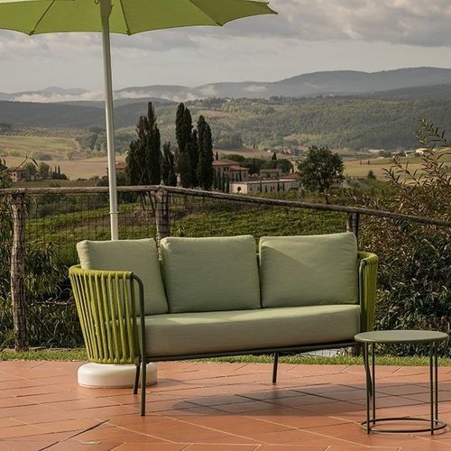 Contemporary sofa - VAL D’ORCIA LIFE - RED SRL - outdoor / fabric / with removable cushion