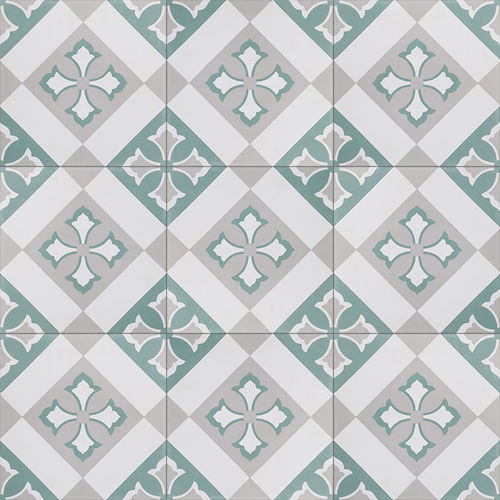 Indoor encaustic cement tile - V20-501 - Viet Tiles Corporation - outdoor / floor / wall