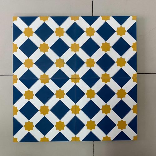 Cement encaustic cement tile - V20-011-T02 - Viet Tiles Corporation - matte / embossed / indoor