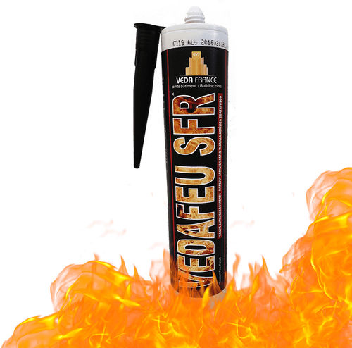 Fire-resistant sealant - VEDAFEU SFR© - GV2 VEDA FRANCE - elastic / acrylic / protective