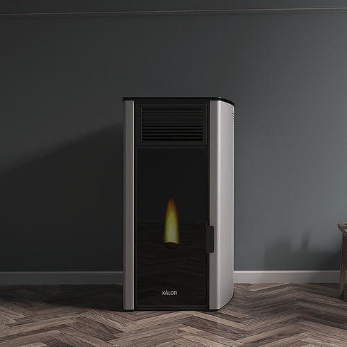Pellet boiler stove - BASIC : KALISTA - KALON - contemporary / metal