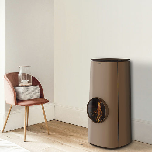 Pellet boiler stove - RISE - KALON - 12 kW / 8 kW / floor-mounted