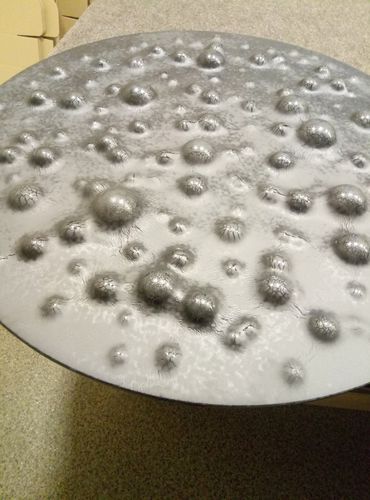 Textured glass panel - CIRCLE CUPRUM O  - PlusObject - for interior / for exterior fittings